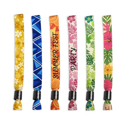 Premium 5/8" Sublimated Event Wristband with Secure Locking Bead